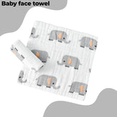 Muslin Baby Burp Cloths 60 X 60cm Blanket for Newborn (Grey)